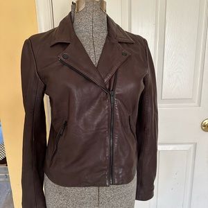 Donna Karan Brown Leather Jacket